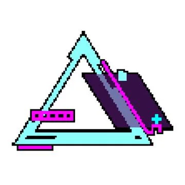 Analytics tech banner pixel art vector illustration 스톡 일러스트