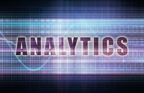 Analytics on a tech business chart art Illustrazione stock