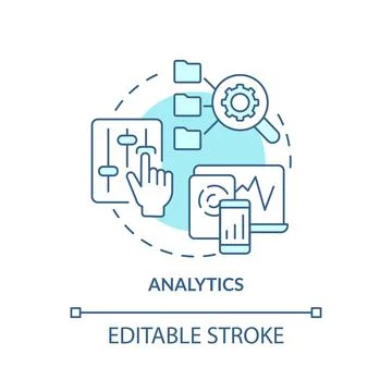 Analytics turquoise concept icon イラスト素材