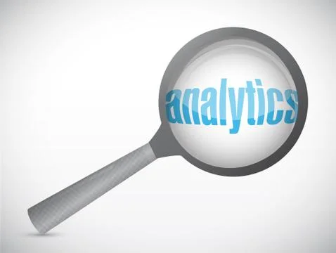 Analytics under search. concept illustration Stock Illustration