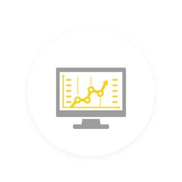 Analytics vector icon Stock Illustration