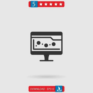 Analytics vector icon 스톡 일러스트