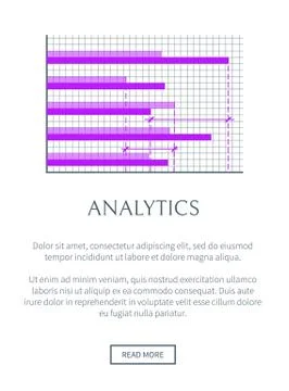 Analytics Web Page with Text Vector Illustration Illustrazione stock