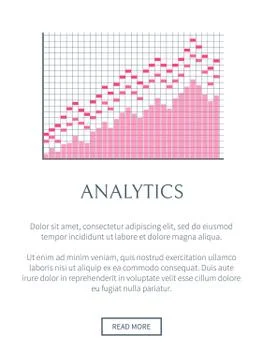 Analytics Web Site and Text Vector Illustration Illustrazione stock