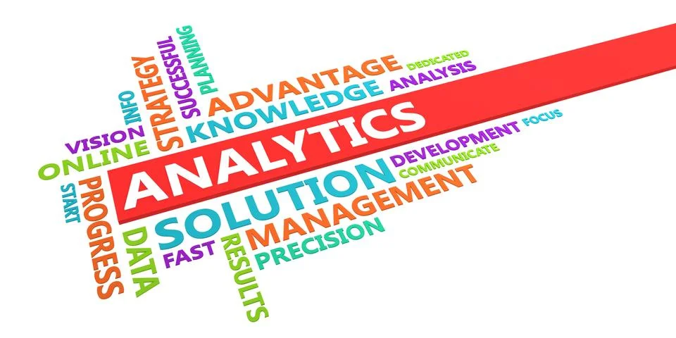 Analytics Word Cloud Illustrazione stock