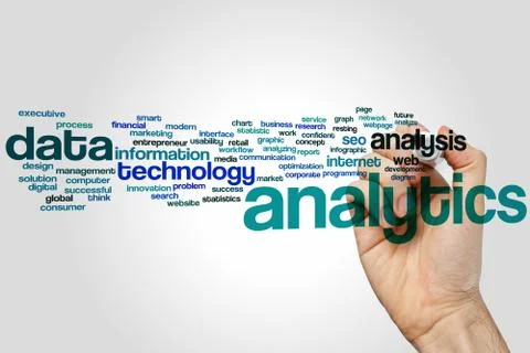 Analytics word cloud 写真素材