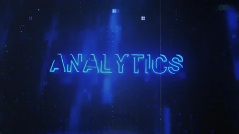 Analytics Word on Technology Background Stock Footage 339077367