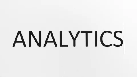 Analytics Word typed on Computer Screen closeup 4k video Stock Footage 108587658