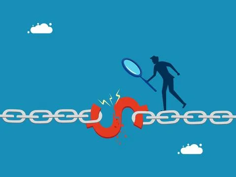 Analyze business relationships Stock Illustration