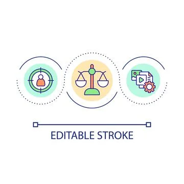 Analyze clients data loop concept icon Stock Illustration