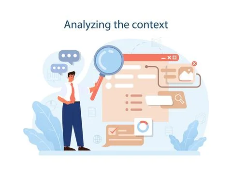 Analyze the context to conduct difficult negotiation. Business characters イラスト素材
