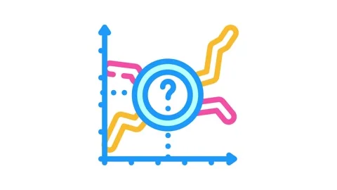 Analyze data science color icon animation Video stock 227550679