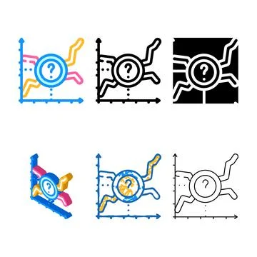 Analyze data science color multistyle icon vector Stock Illustration
