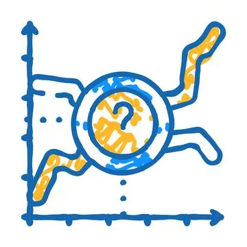 Analyze data science icon doodle illustration 스톡 일러스트