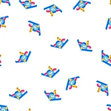 Analyze data science isometric icon seamless pattern 스톡 일러스트