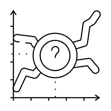 Analyze data science line icon vector illustration 库存插图