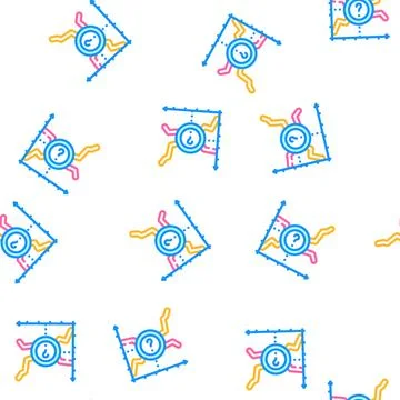 Analyze data science vector seamless pattern イラスト素材