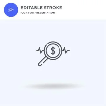 Analyze icon vector, filled flat sign, solid pictogram isolated on white, logo Stock Illustration