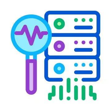 Analyze of machine learning color icon vector illustration イラスト素材