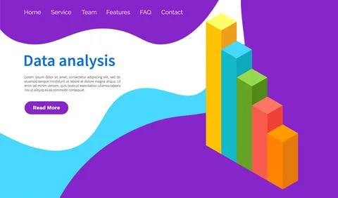 Analyze statistical indicators, business data. Work with marketing research Stock Illustration