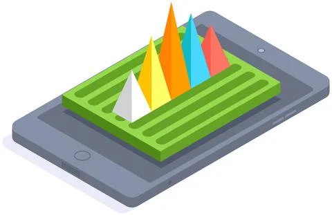 Analyze statistical indicators, business data. Work with marketing research Stock Illustration