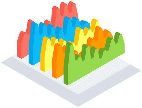 Analyze statistical indicators, business data. Work with marketing research Stock Illustration