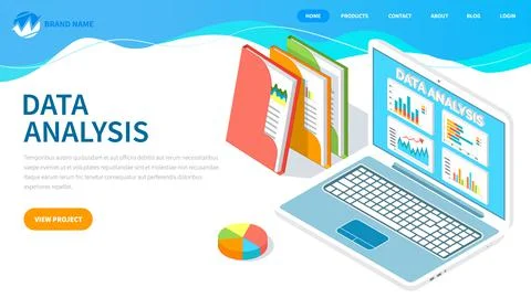 Analyze statistical indicators, business data. Work with marketing research Stock Illustration