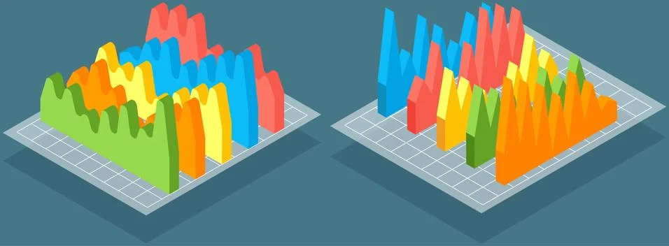 Analyze statistical indicators, business data. Work with marketing research Stock Illustration