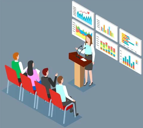 Analyze statistical indicators, business data. Work with marketing research 스톡 일러스트