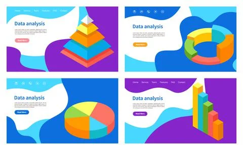 Analyze statistical indicators, business data. Work with marketing research Stock Illustration
