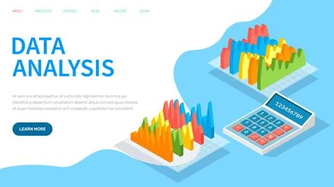Analyze statistical indicators, business data. Work with marketing research Stock Illustration