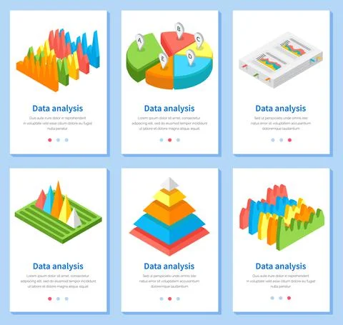 Analyze statistical indicators, business data. Work with marketing research Stock Illustration