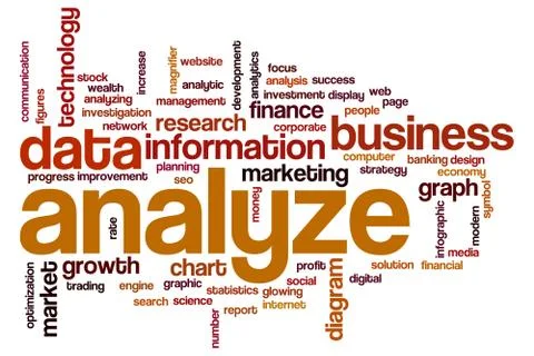 Analyze word cloud Stock Illustration