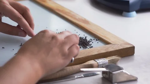 Analyzes of wheat grains Video stock 95721377