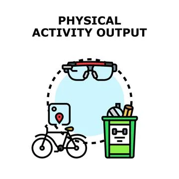 Analyzing activity output with smart equipment and data 库存插图