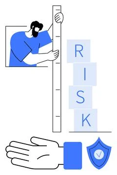 Analyzing and Measuring Risk for Better Protection and Management Stock Illustration