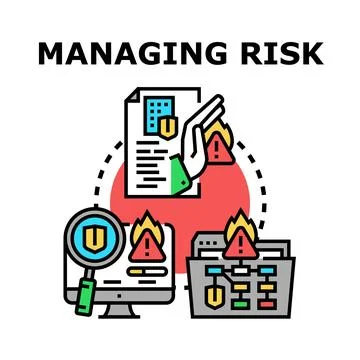 Analyzing and mitigating business risk management strategies 스톡 일러스트