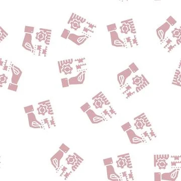 Analyzing and optimization glyph seamless pattern Stock Illustration