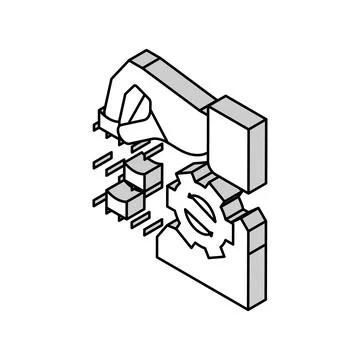 Analyzing and optimization isometric icon vector illustration 스톡 일러스트
