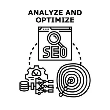 Analyzing and optimizing search engine marketing strategy Illustrazione stock