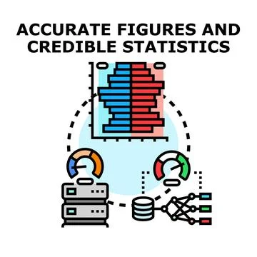 Analyzing and processing data for business analytics Stock Illustration