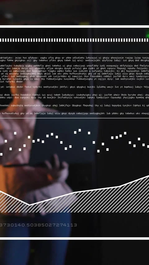Analyzing animation with graphs and binary code, people in school setting Stock Footage 344285215