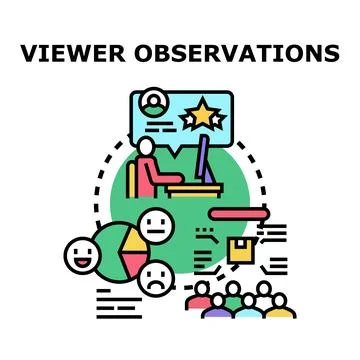 Analyzing audience observations and customer feedback for improvement Stock Illustration