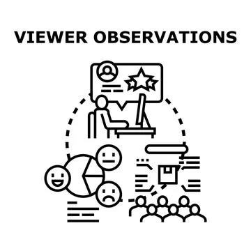 Analyzing audience observations and customer feedback for improvement Stock Illustration