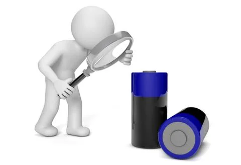 Analyzing bateries Stock Illustration