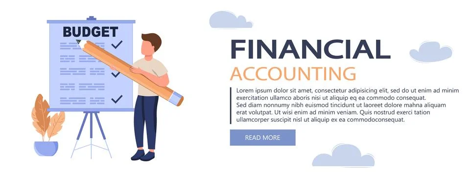 Analyzing budget concept Stock Illustration