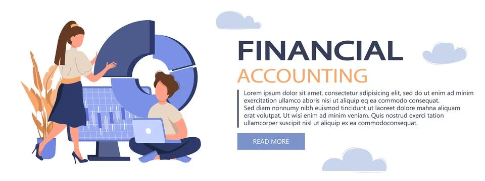 Analyzing budget concept Stock Illustration