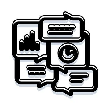 Analyzing business communication and data insights concept イラスト素材