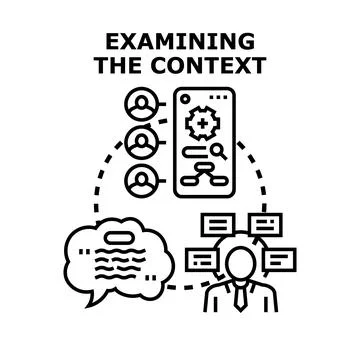 Analyzing business context and understanding environment Stock Illustration