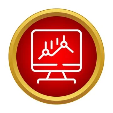 Analyzing business data and financial statistics on monitor screen Stock Illustration